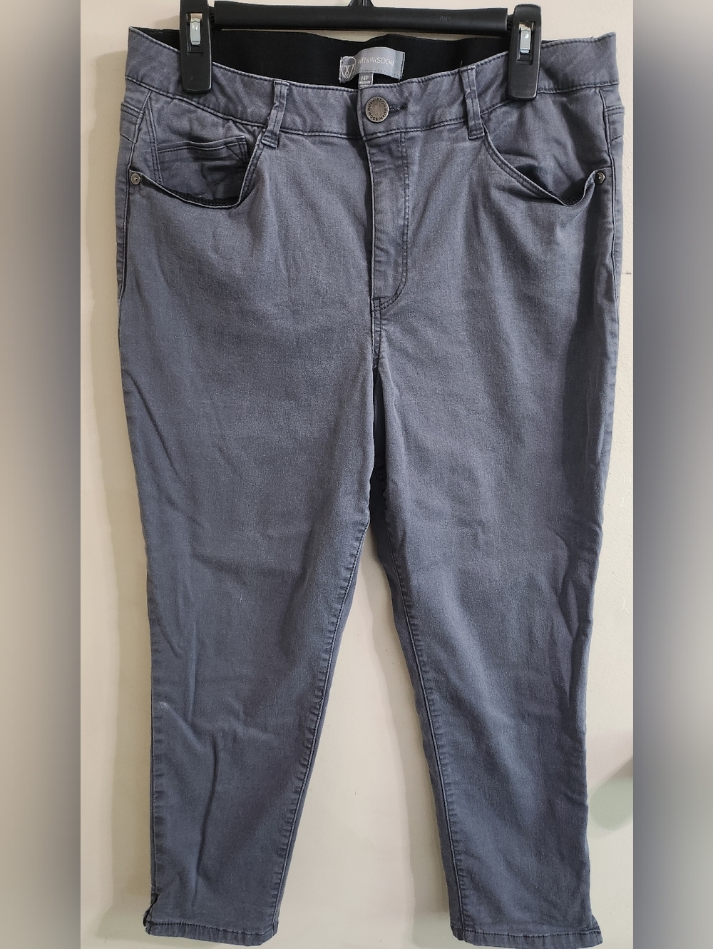 Wit & Wisdom Gray Women's Cropped Ankle Grey Stretch Chinos Size: 14P Used